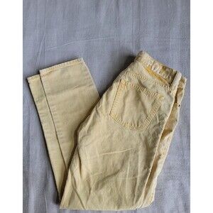 Polo Ralph Lauren 29 R Womens Jeans 29x28 Yellow Button Fly High Rise Cotton